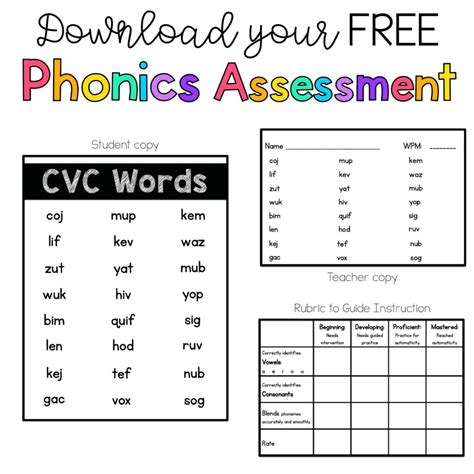 z-test phonics assessment|12 Phonics Assessments that are Quick and Effective for.